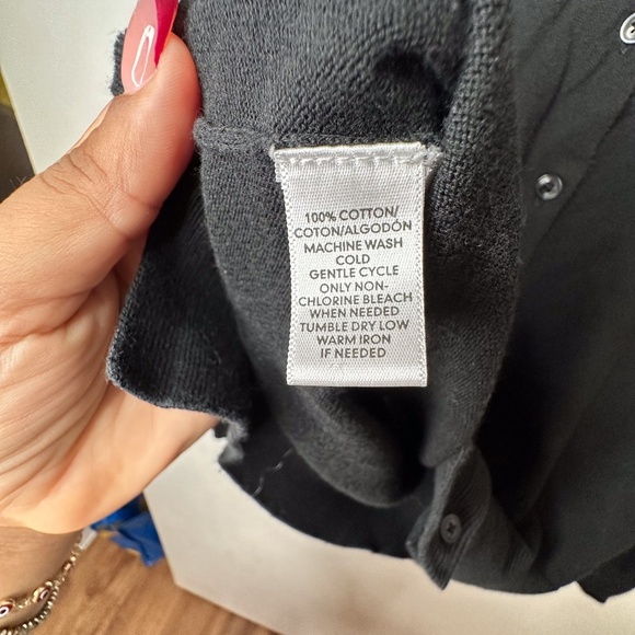 LOFT black button-down cardigan size medium - Picture 8 of 8